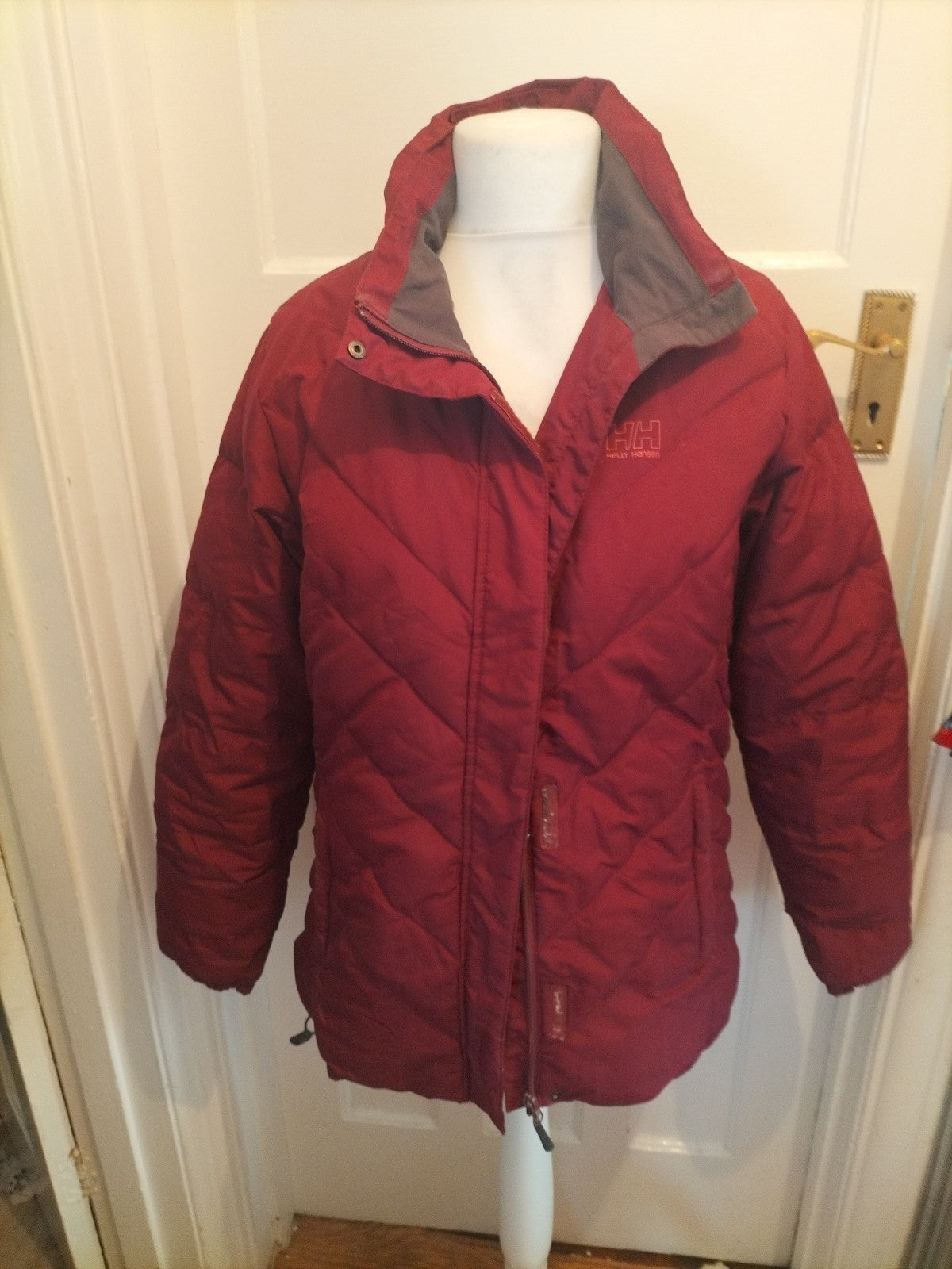 Ladies Helly Hansen Burgundy Puffer Stle Coat