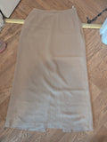 Marks And Spencer St Michael 12 Beige 35" Length Split Hem Skirt