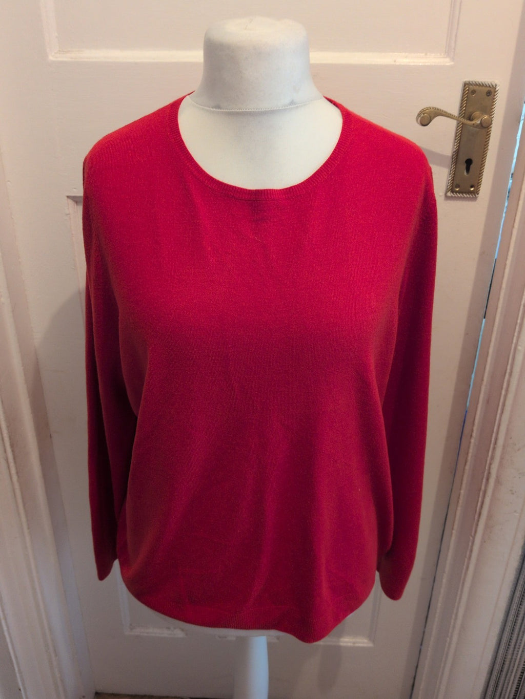 Ladies Marks And Spencer Size 20 Red Pullover Jumper