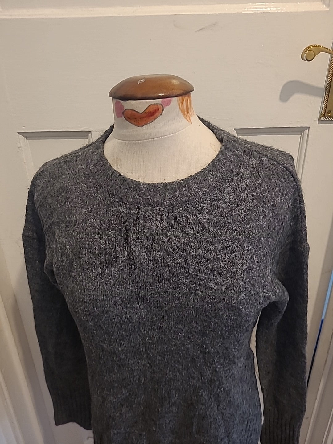 Ladies Divided Size XS Grey Warm Pullover Jumper