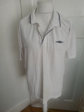 Mens Umbro Size XL White Short Sleeved Polo Couple Small Gags