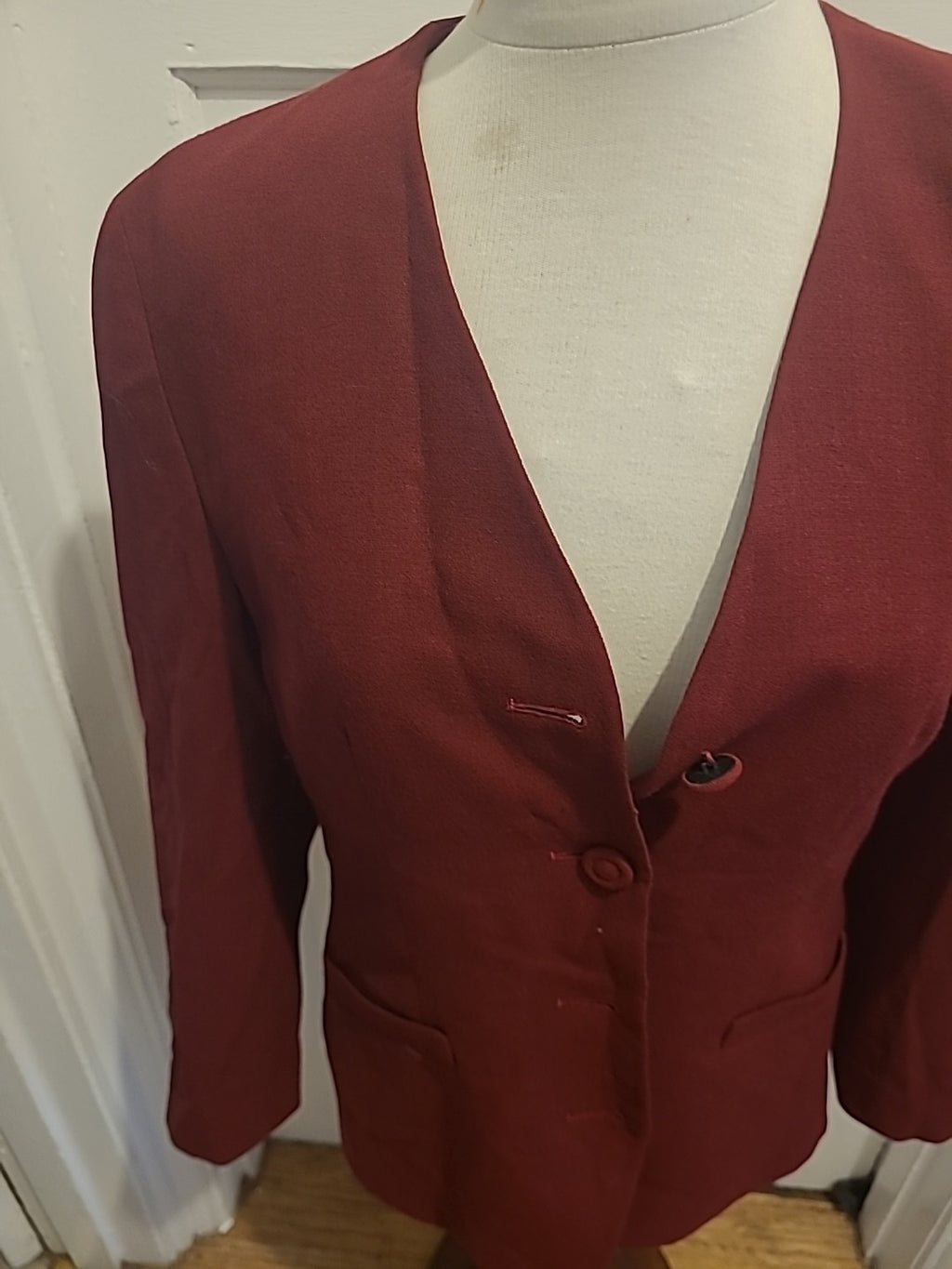 Ladies Precis Size 12 Rust Purple Padded Lined Blazer