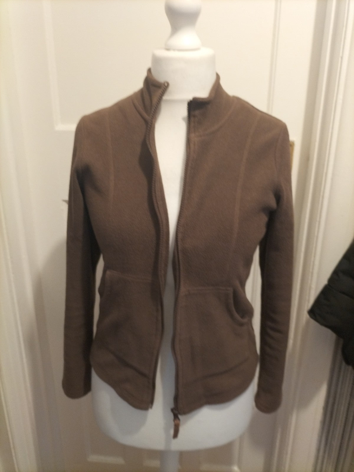 Ladies Tu Size 10 Brown Zipped Jumper