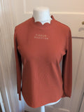Ladies Pikeur Selection Size Large Dark Orange Rib T-shirt