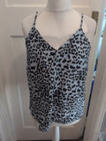 George 12 Blue Black Sleeveless V Neck Cami