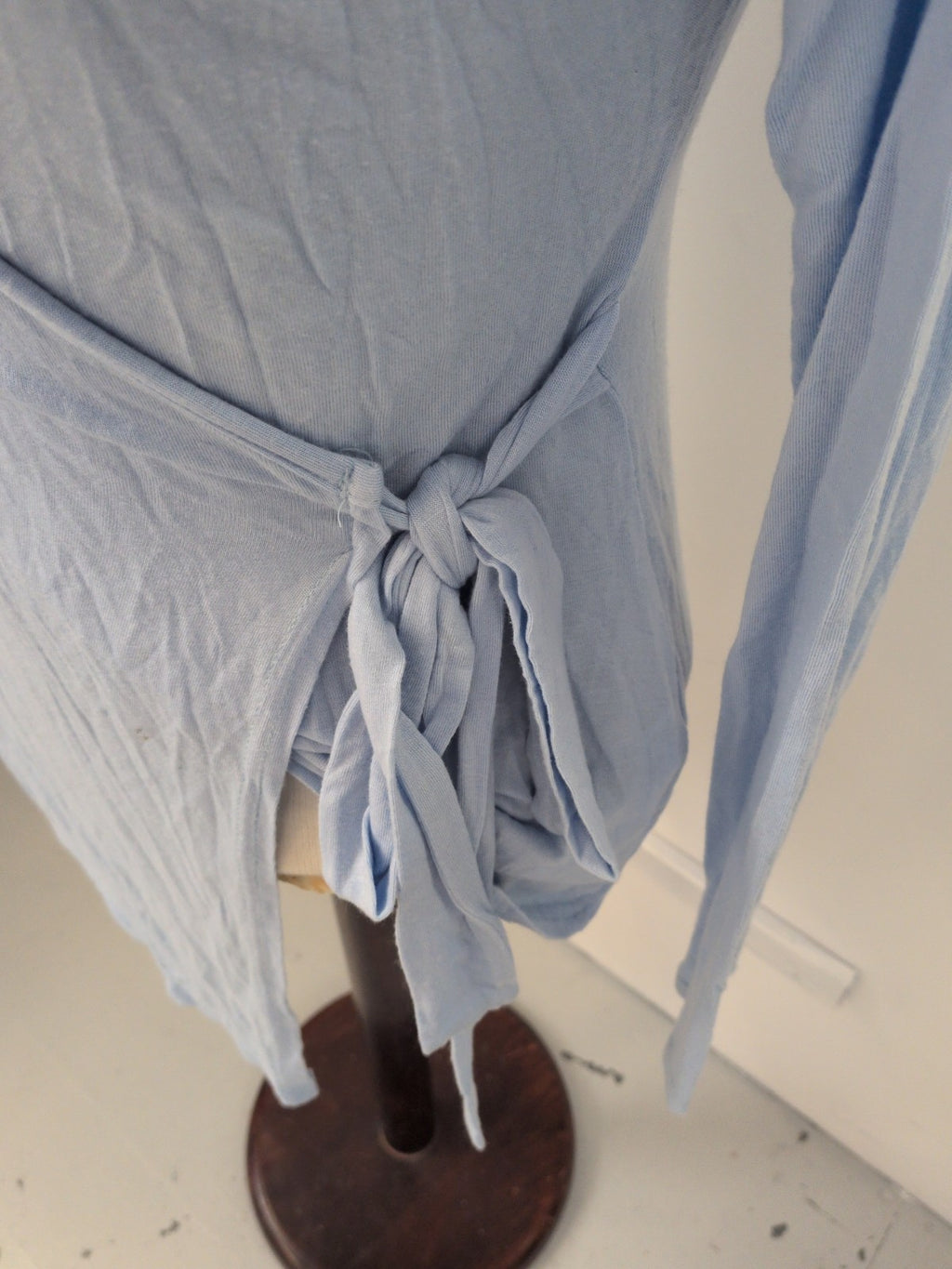 Boohoo 12 Blue Long Sleeve Blouse Top