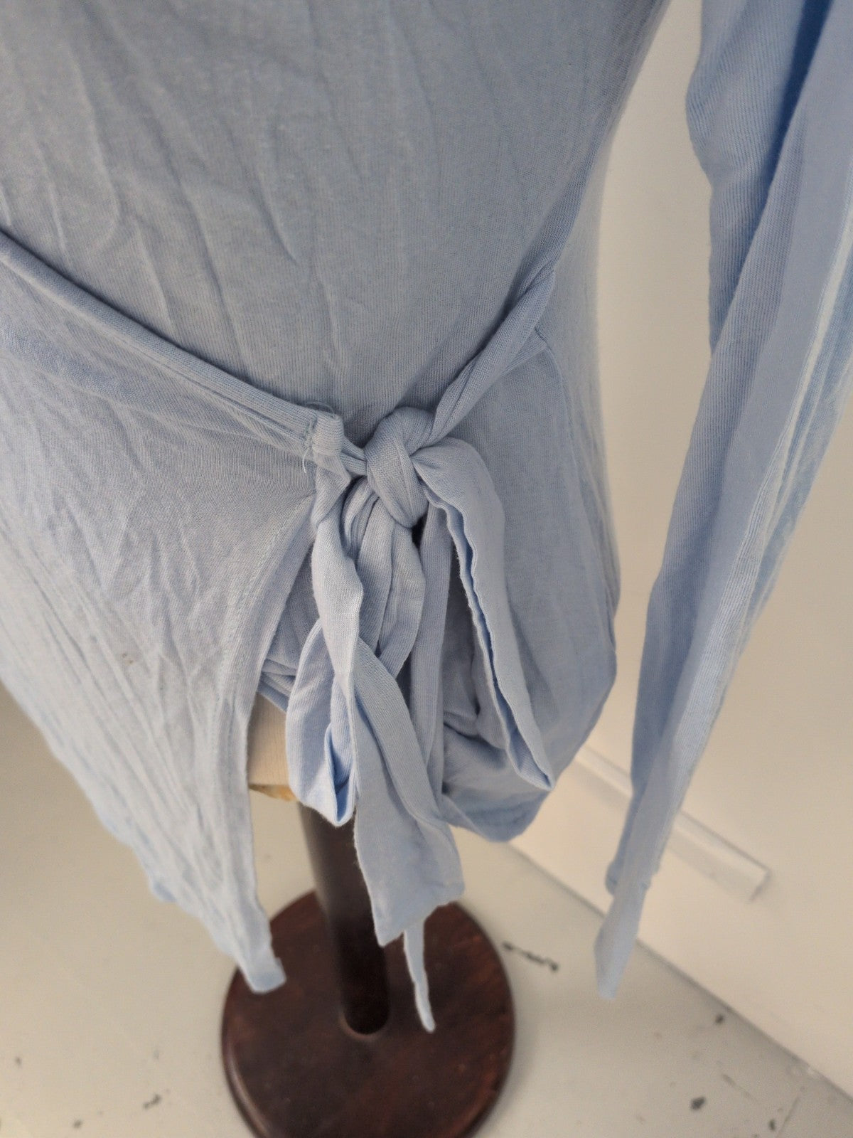 Boohoo 12 Blue Long Sleeve Blouse Top