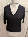 Zara Small Black Short Sleeve Blouse