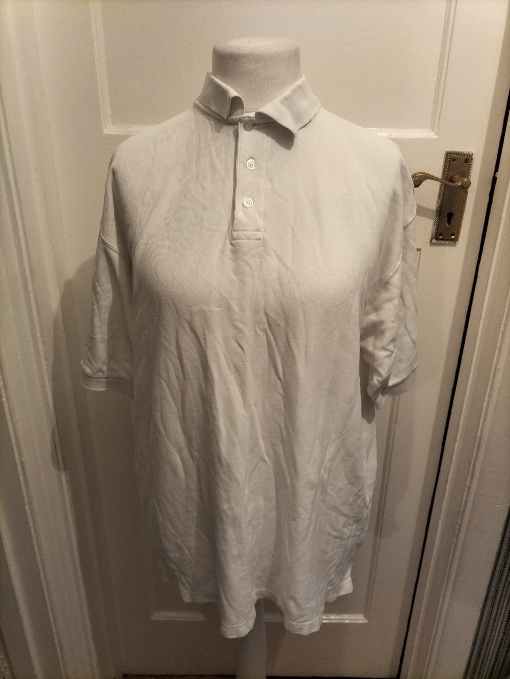 Mwns Springfield Size XL White Short Sleeved Polo
