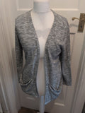George 16 Grey White Fleck Open Blouse Cardigan