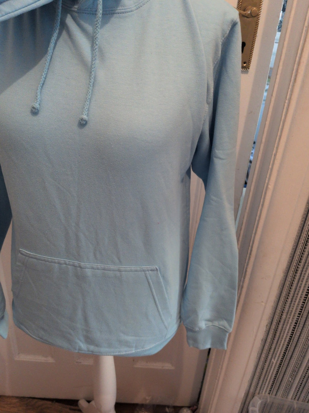 Just Hoods XS Blue Long Sleeve Pullover Hoodie