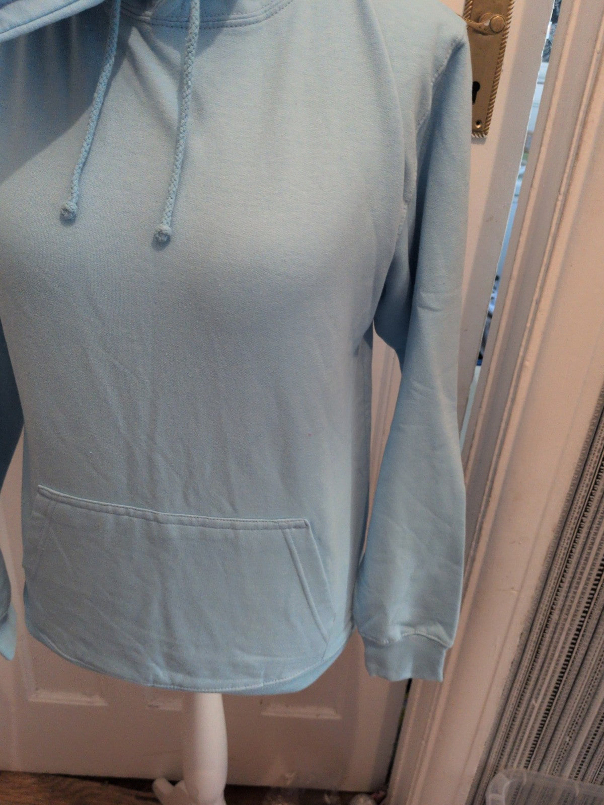 Just Hoods XS Blue Long Sleeve Pullover Hoodie