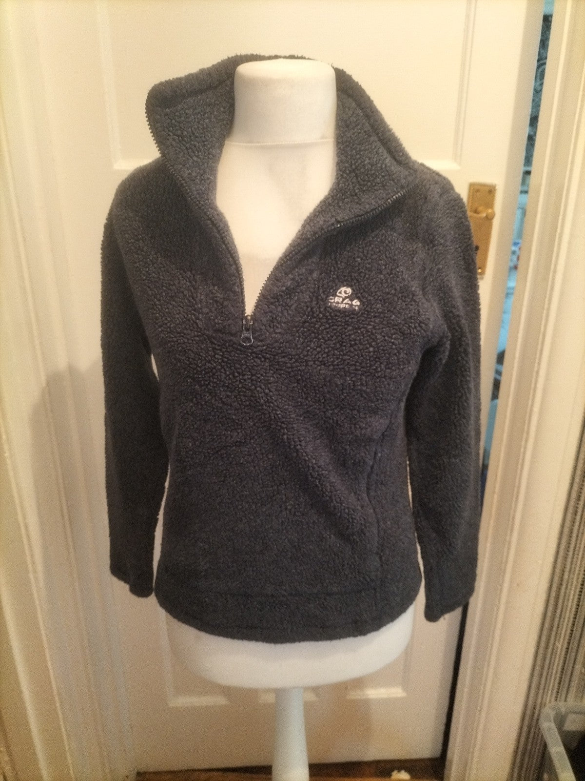 Ladies Craighoppers Size 10 Navy Grey Fleck High Neck Jumper