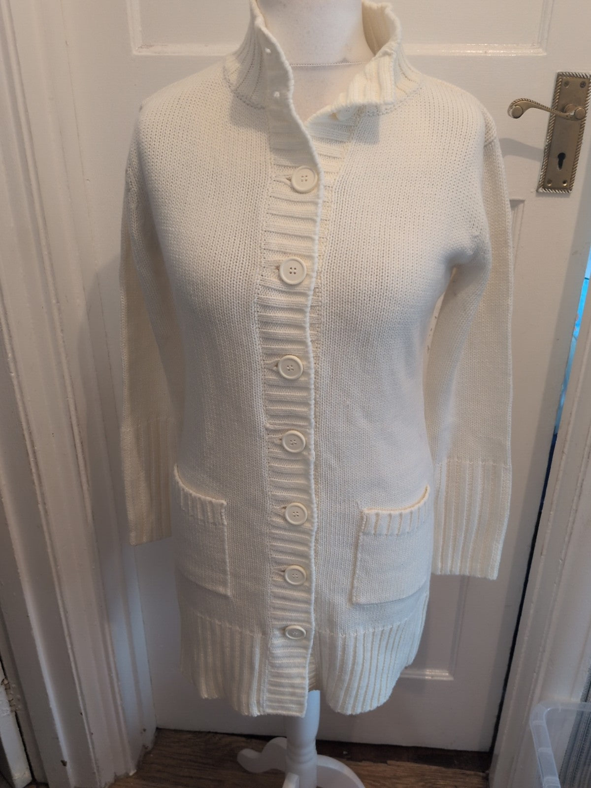 Editions Medium Cream Knit Long Length Cardigan