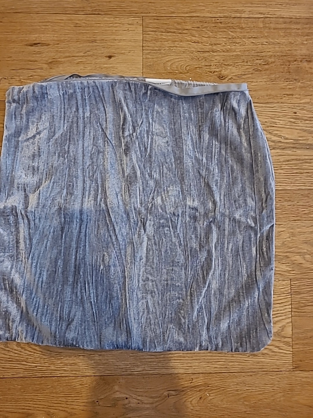 Silver Shimmery Zipped Cushion Cover