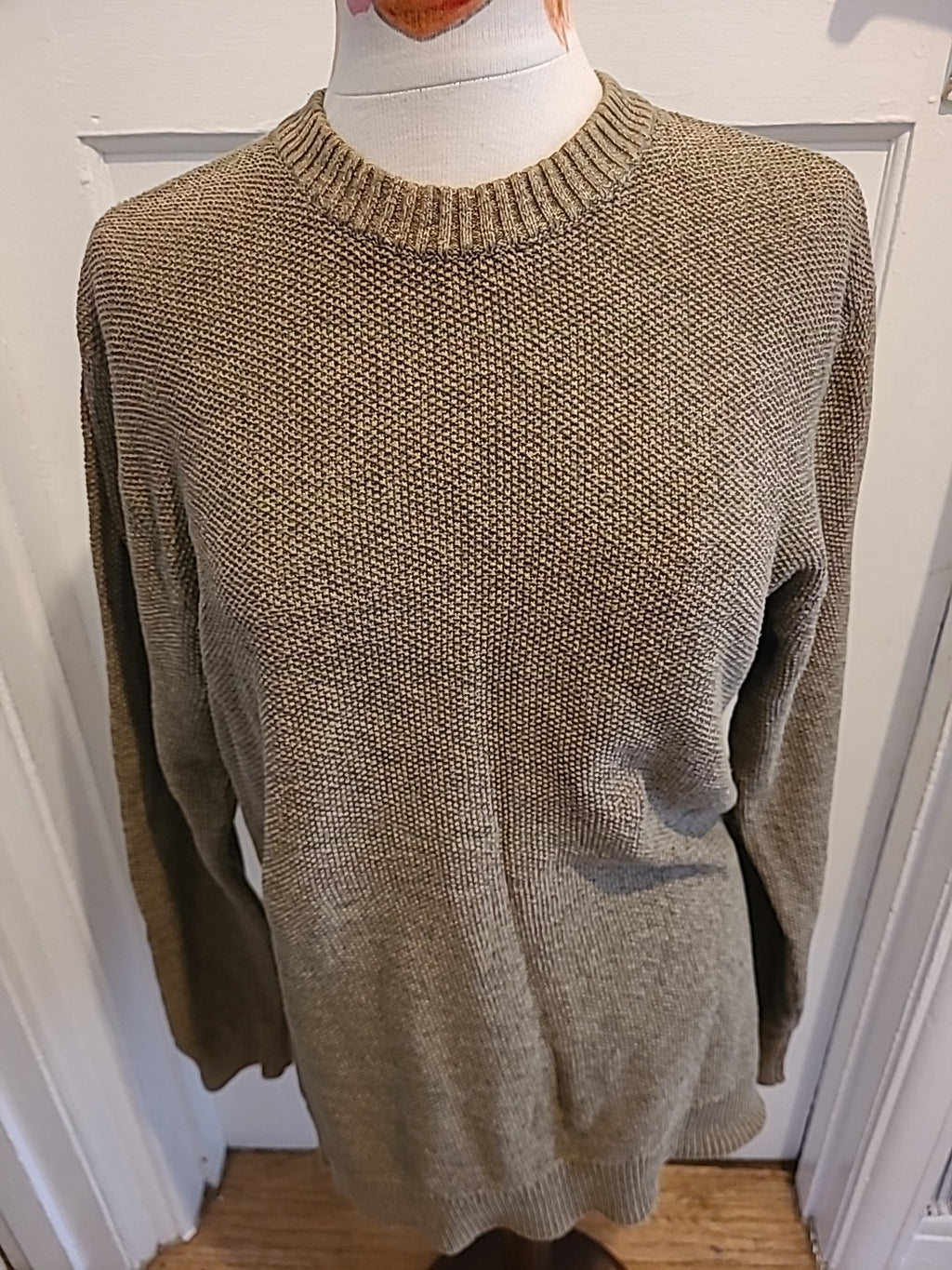 Mens Primark Size Medium Khaki Long Sleeved Pullover Jumper