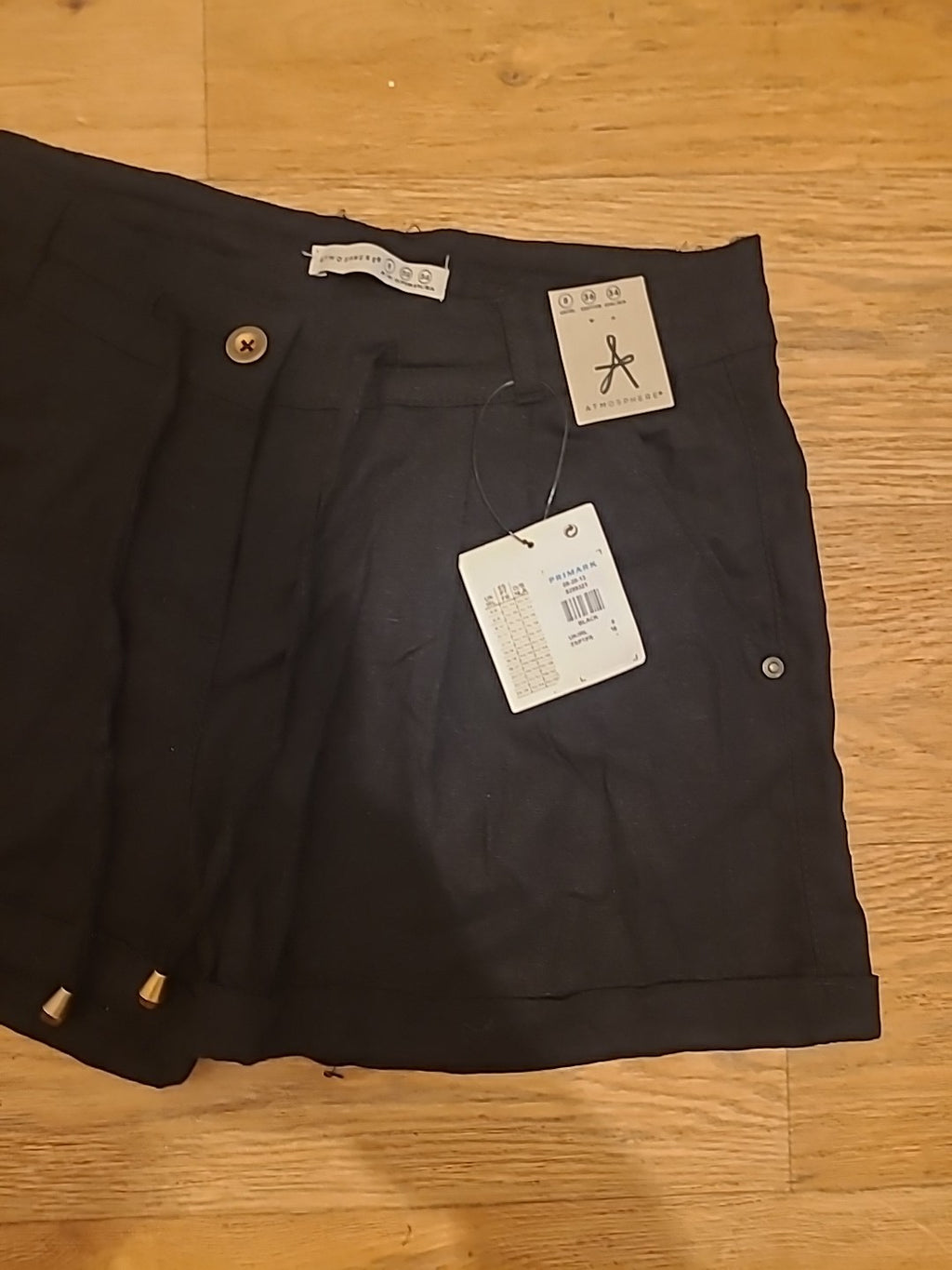 Brand New Ladies Primark Size 8 Black Shorts
