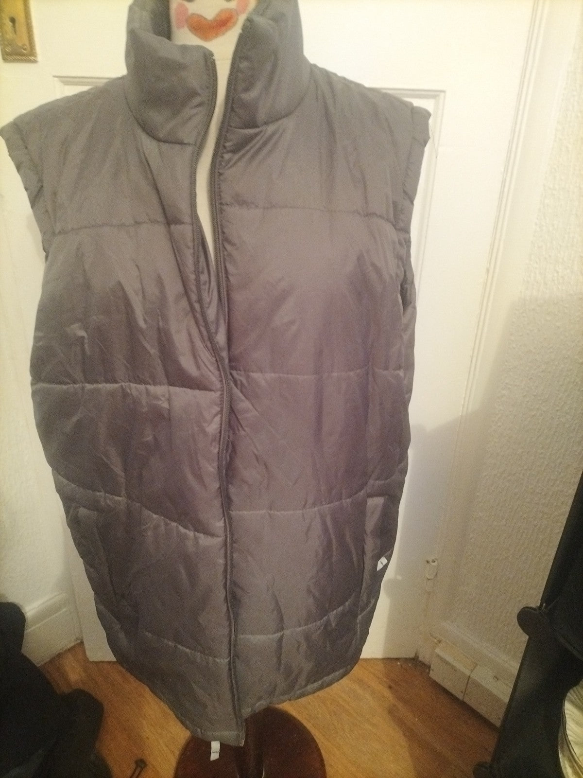 Mens B&C Size 2XL Metallic Grey Puffer