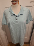 Mens Tokyo Laundry Size XL Turquoise Short Sleeve Polo Shirt