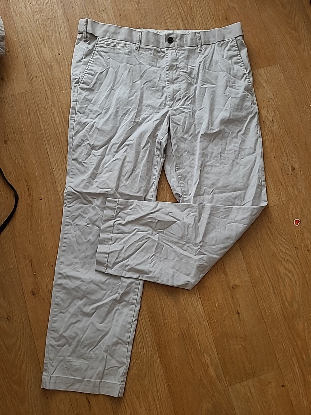 Mens Marks And Spencer Size 38/29 Natural Trousers