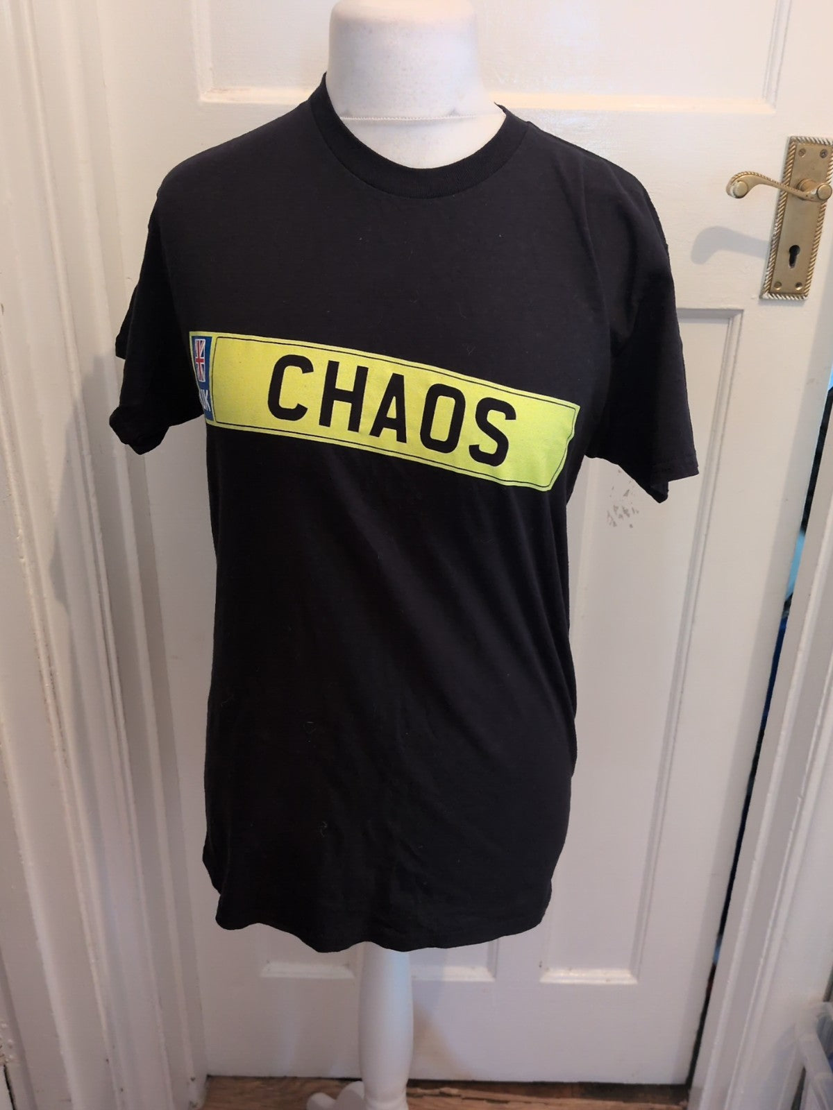 No Chaos Medium Black And Yellow Printed Short Sleeve T-shirt