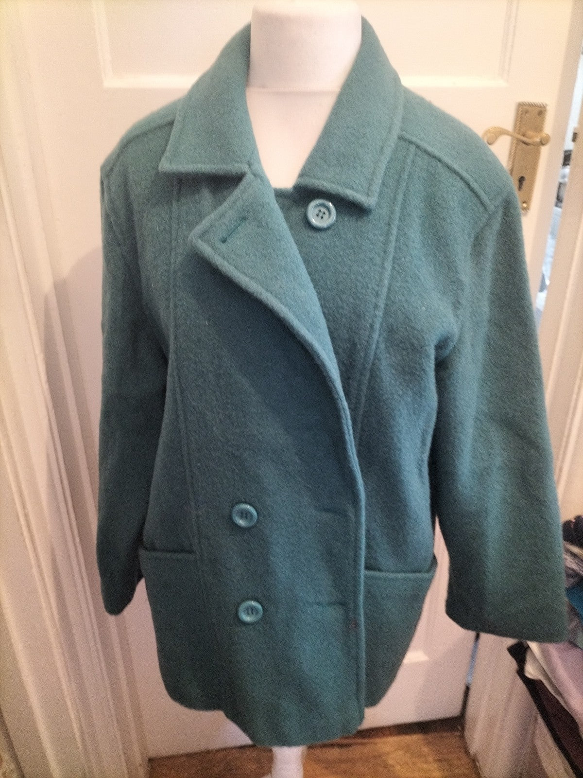 Zarina 16 Green Lined Pure Wool Blazer