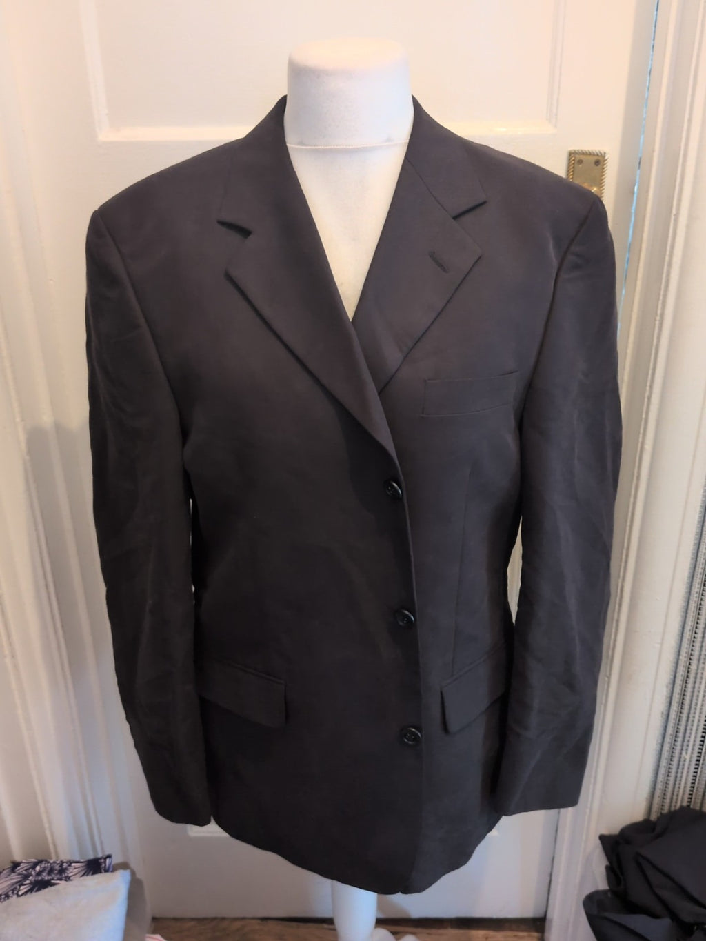 Mens Ciro Citterio Size 42R Charcoal Tuxedo Jacket