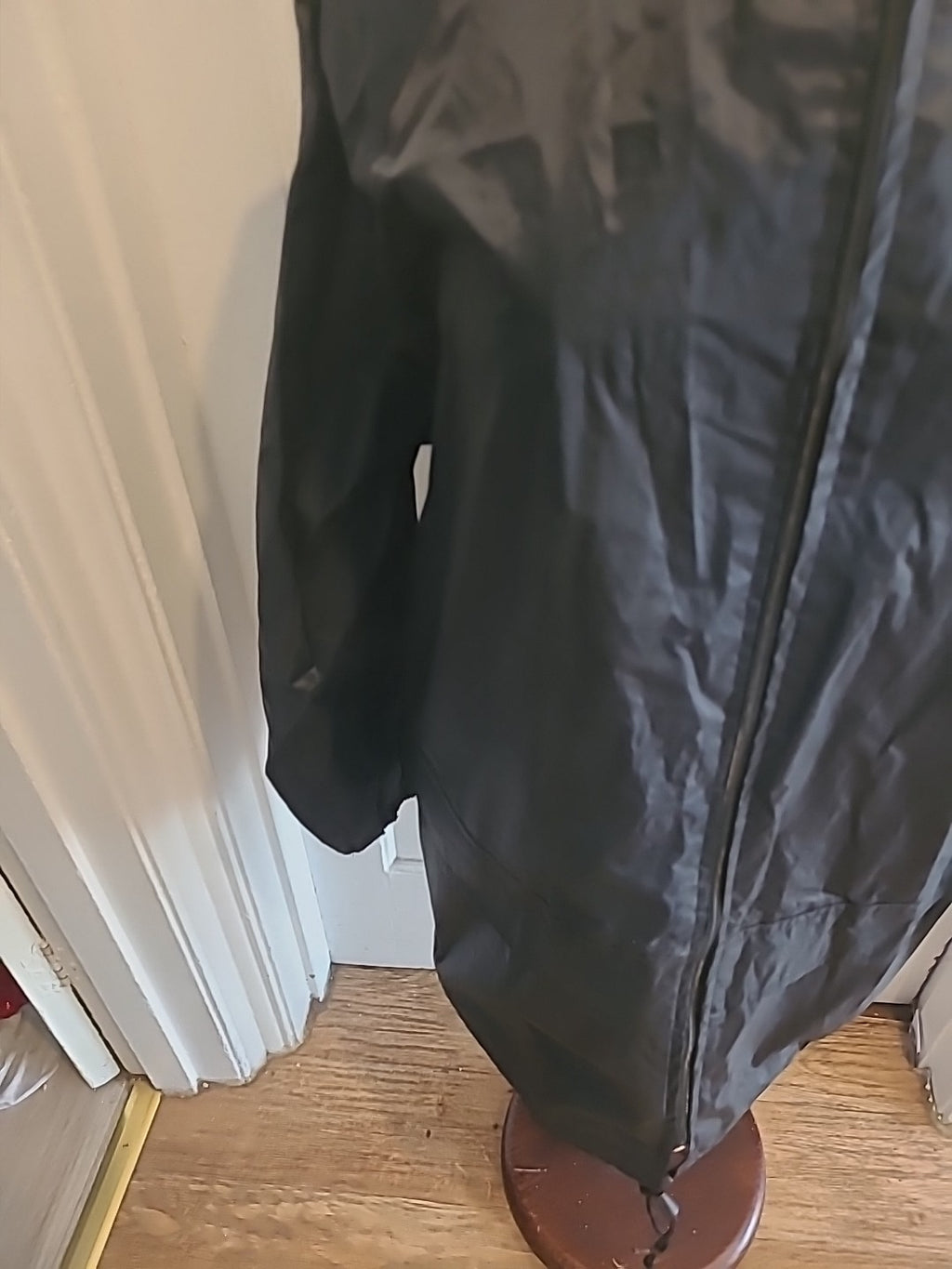 Mens Black Knight Size Large Black Waterproof Coat
