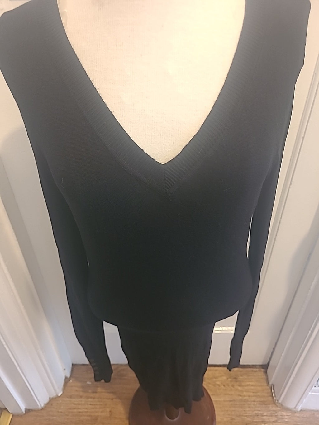 Ladies Select Size 12 Black Long Sleeved Pencil Dress