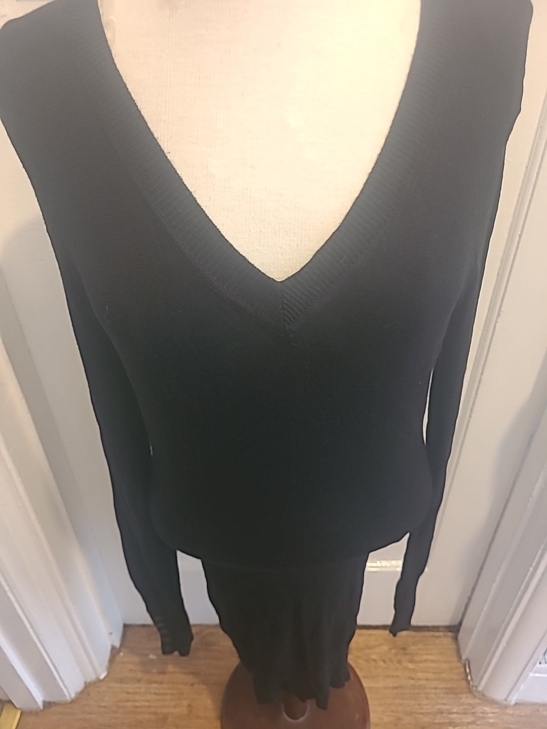 Ladies Select Size 12 Black Long Sleeved Pencil Dress