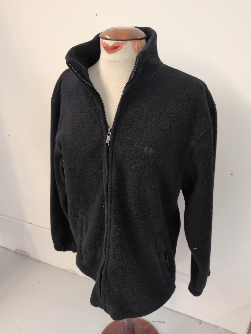 Easy Wear Large Black Full Zip Jumper