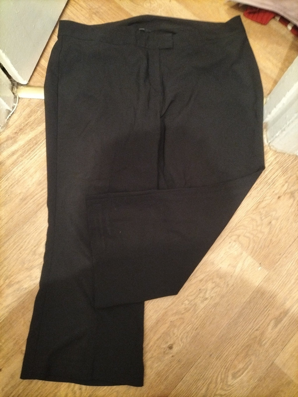 George 24 Black Straight Leg Smart Trousers