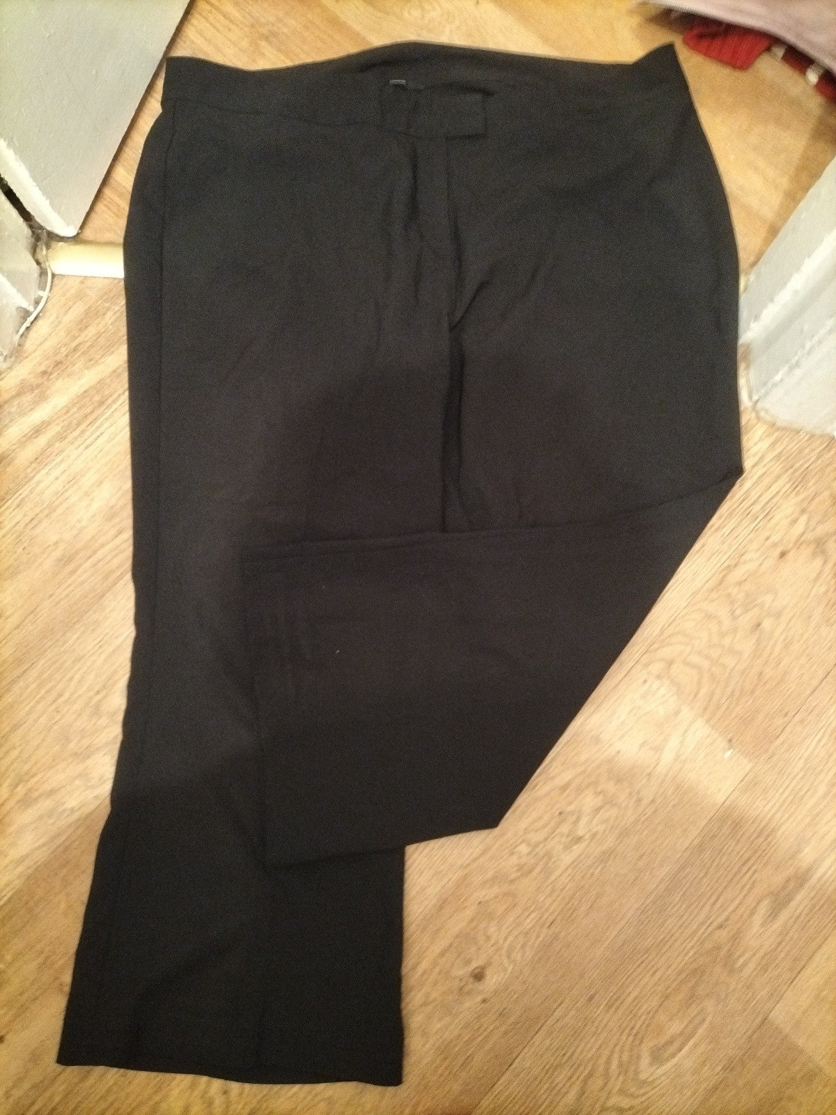 George 24 Black Straight Leg Smart Trousers