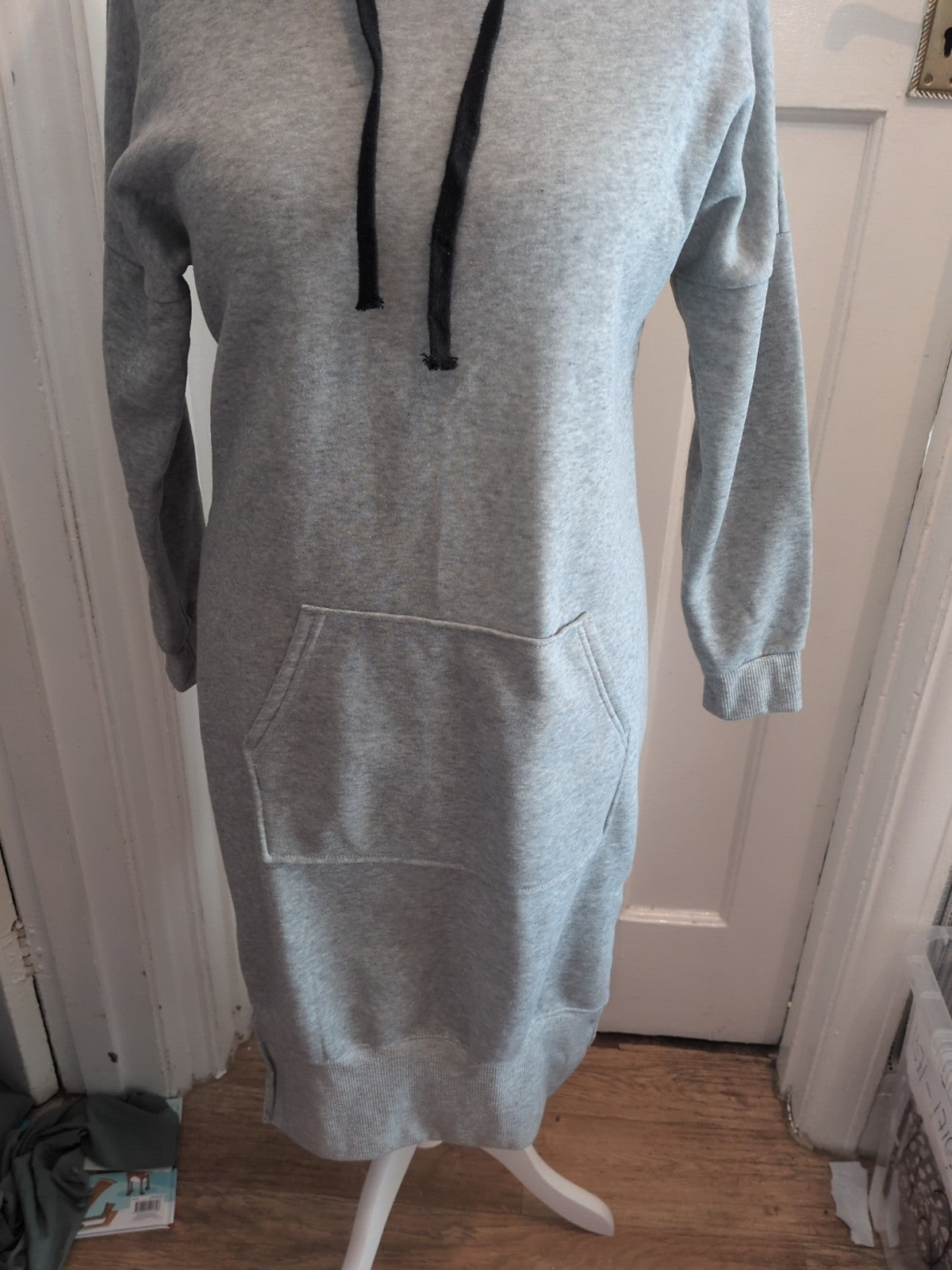 Medium Grey Long Length Pullover Hoodie