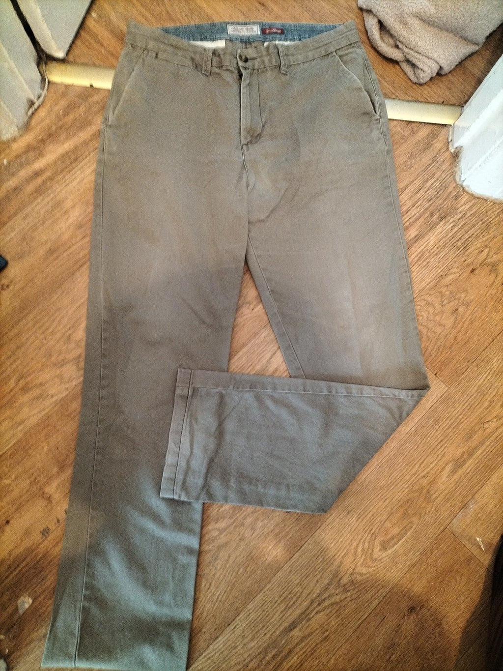 Tu 34 Long Grey Khaki Trousers Chino