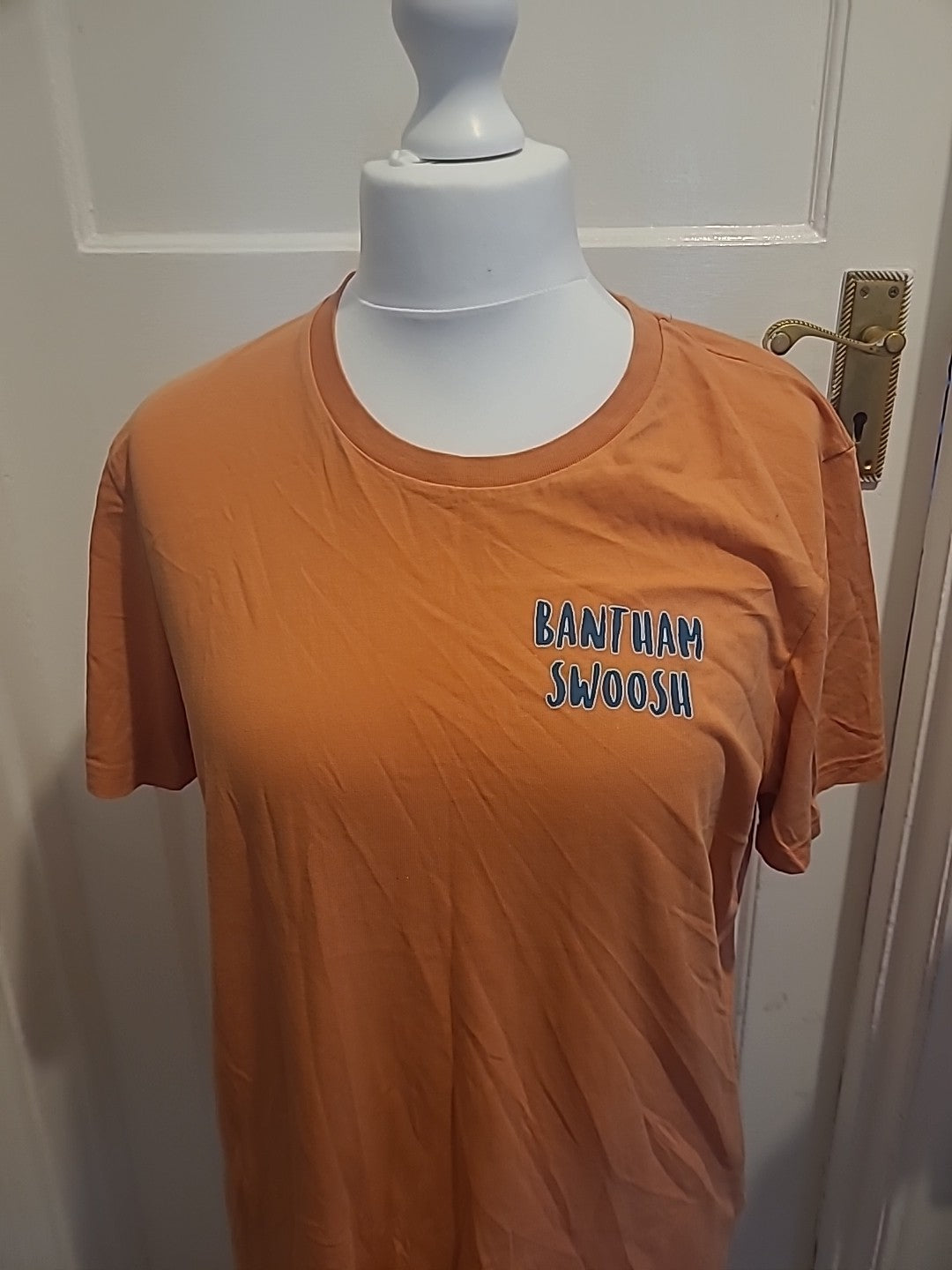 Ladies Size Large Printed Orange Short Sleeved Tshirt