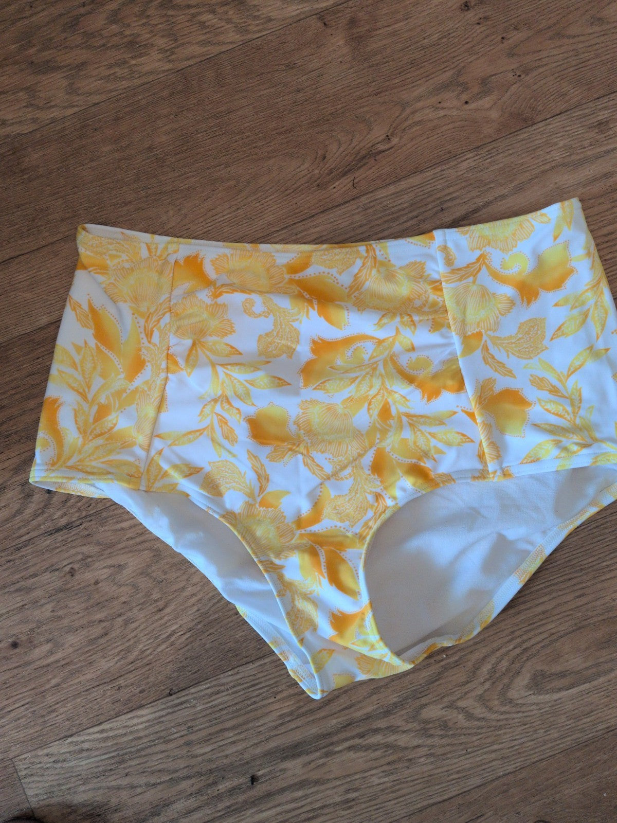 debenhams 16 orange and white bikini bottoms