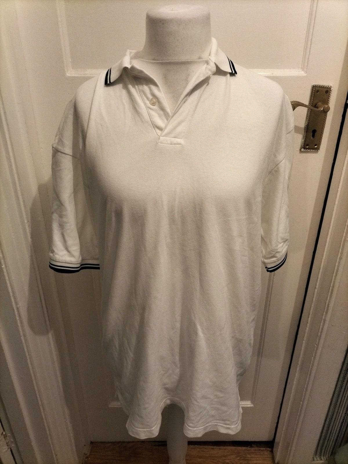 Mens Primark Essentials Size XL White Short Sleeved Polo