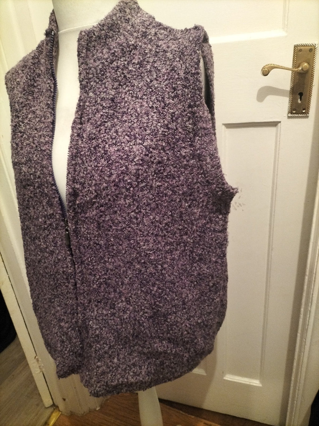 Ladies Honor Millburn Size 14-16 Purple Fleck Wool&Acrylic Blended Full Zip...