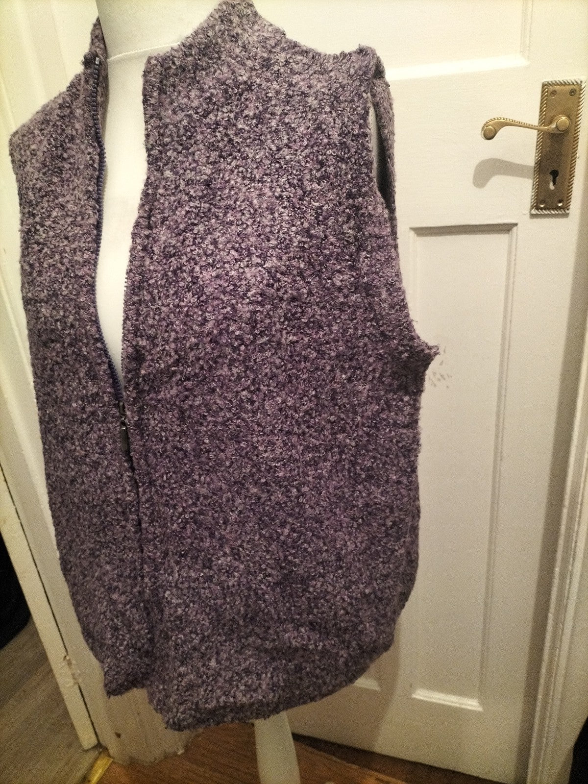 Ladies Honor Millburn Size 14-16 Purple Fleck Wool&Acrylic Blended Full Zip...