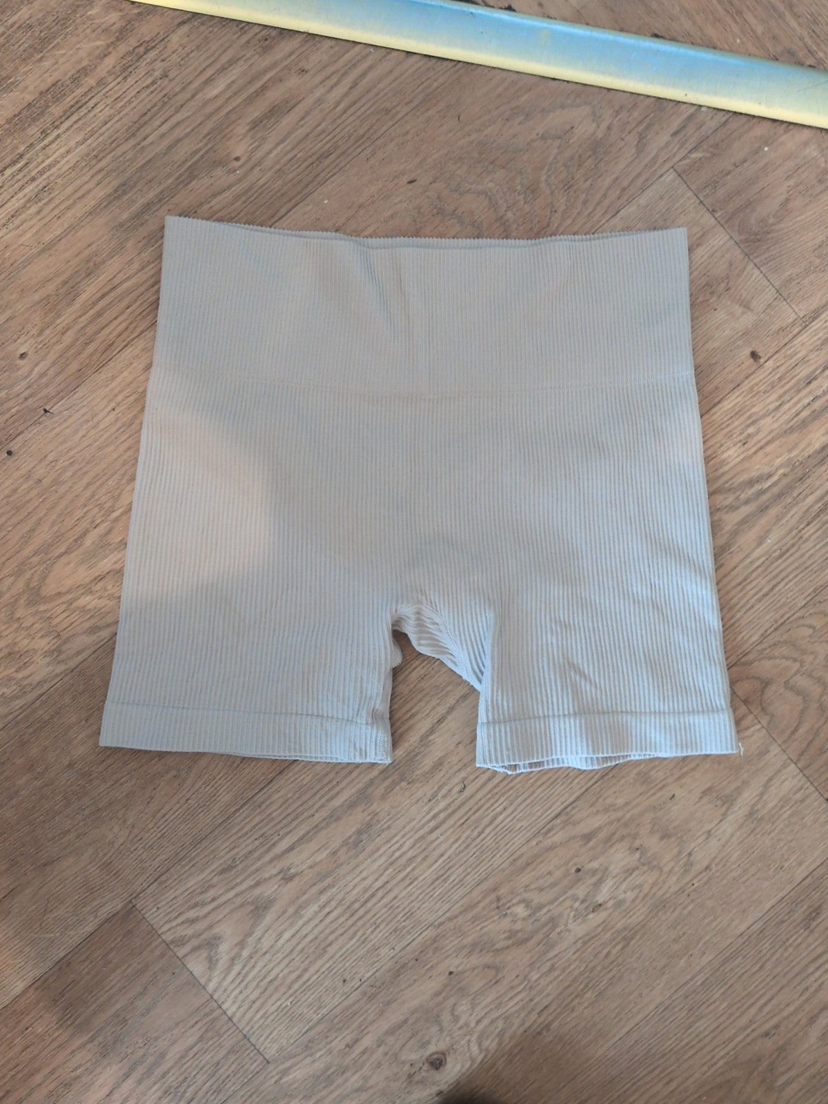 Primark Medium 12-14 Pale Brown Rib Biker Shorts
