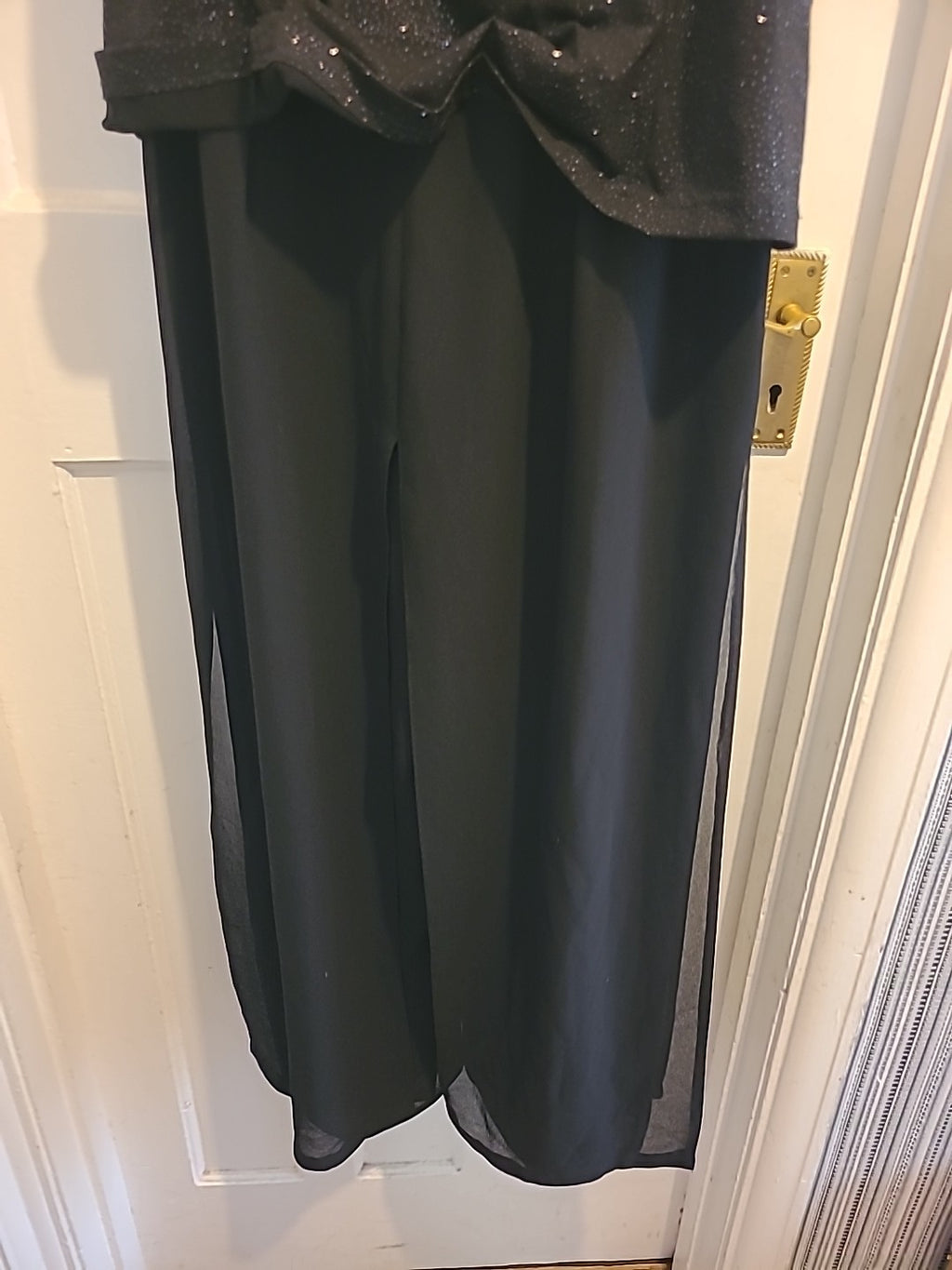 Ladies Mosaic Size Medium Black Lined Diamonte Jumpsuit