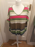 Ladies Great Plains Size XS Multicoloured Short Sleeved Oversized Tshirt