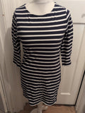 Tu 16 Navy Stripe Long Sleeve Knee Length Dress