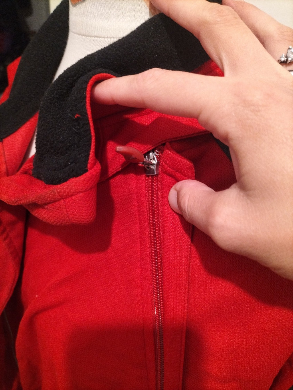 Unisex Crane Size XL Red Zip Through Jacket