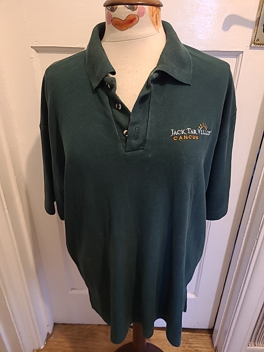 Mens Bay Blue Size XL Green Cancun Polo