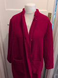 Marks And Spencer 16-18 Red Long Sleeve Buttoned Robe