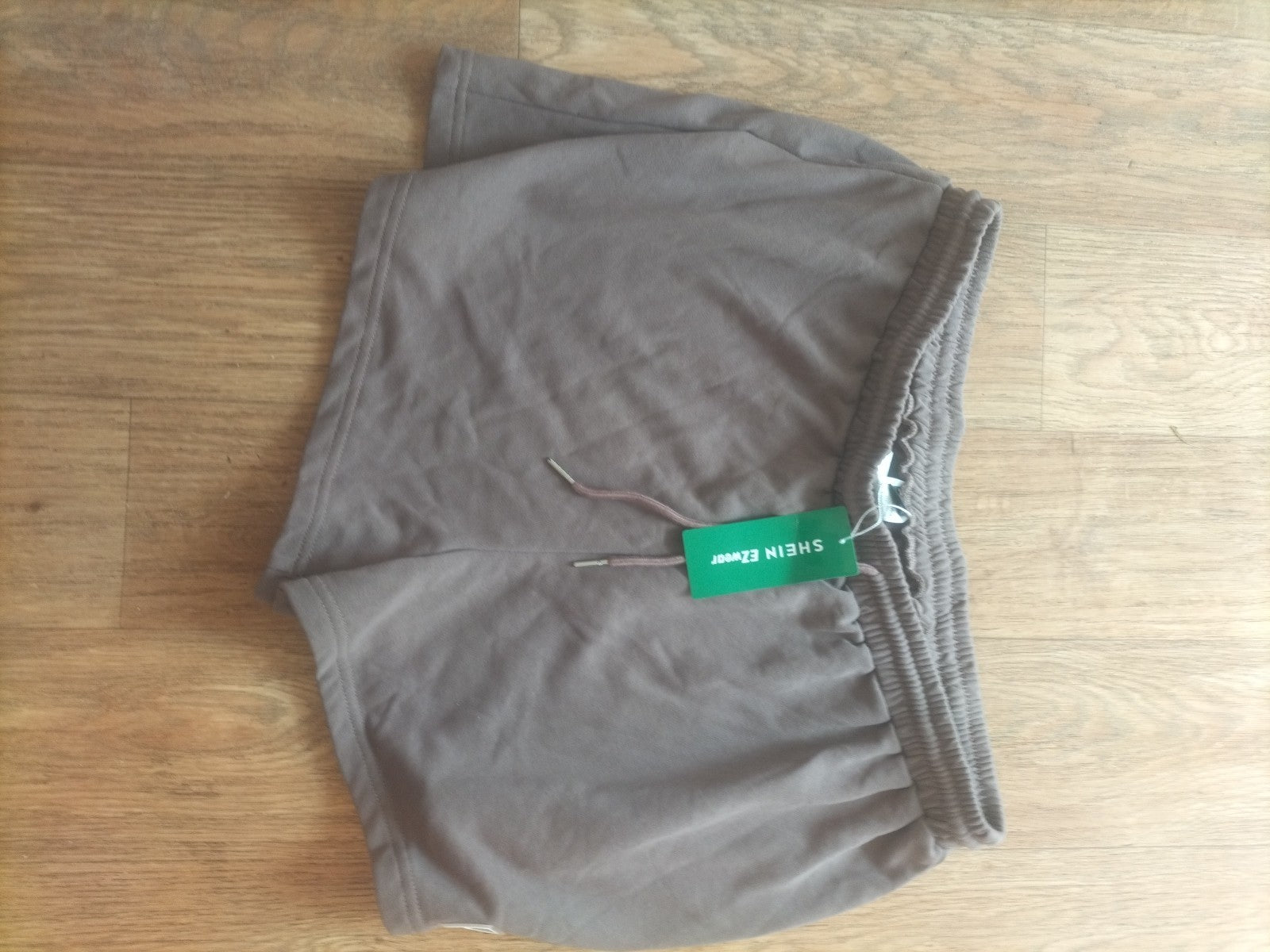 Brand New Mens Shein Size 2xl Brown Elasticated Sweat Shorts