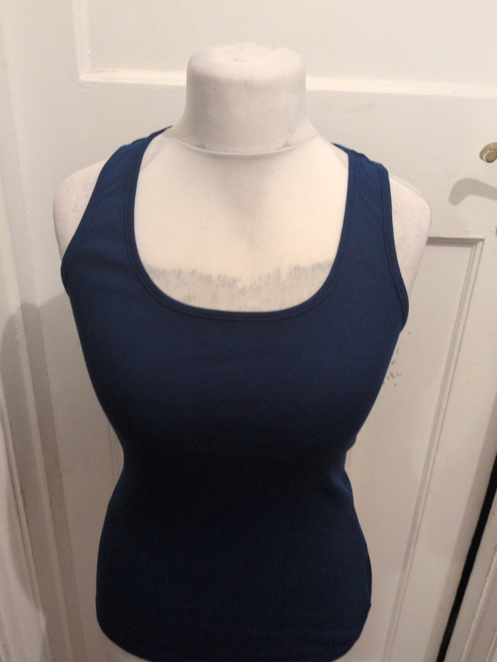 Ladies Marks And Spencer Size 12 Cobalt Blue Sleeveless T-shirt