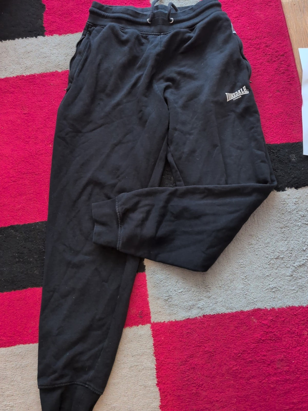 Ladies Lonsdale Size Small Black Joggers